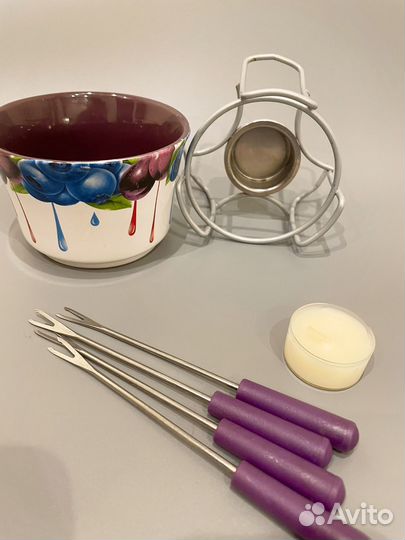 Фондюшница и стакан для напитков