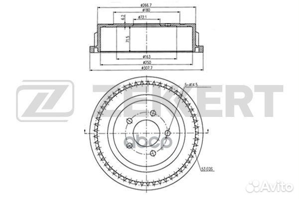 Барабан торм. зад. Chrysler Voyager III-V 95