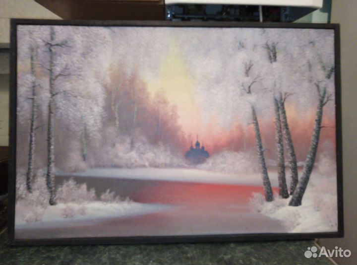 Картина - Зимний пейзаж. Евстратий.С