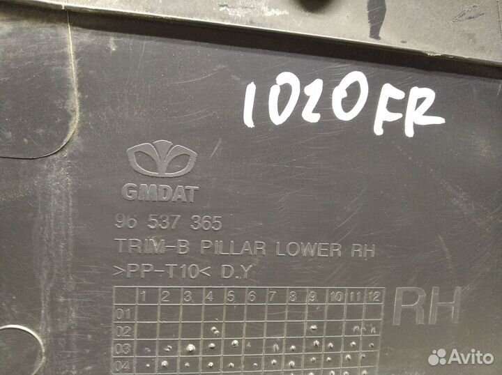 Обшивка стойки Aveo (T250) 2005-2011