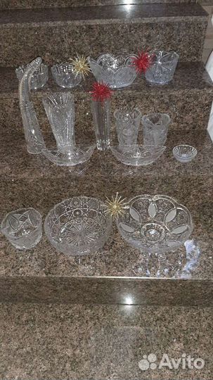 Хрустальная ваза, хрусталь, посуда