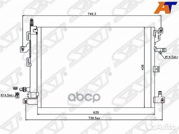 Радиатор кондиционера Volvo XC90 02-14 stvl0139