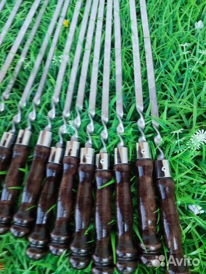 Шампура с деревянными ручками