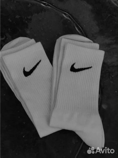 Носки nike высокие белые упаковка 3 пары