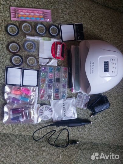 Набор для маникюра с лампой