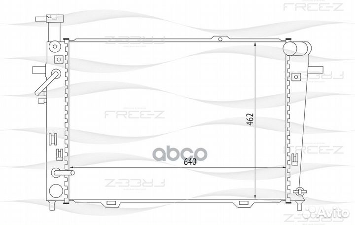 Радиатор hyundai Tucson 04- KK0233 free-Z