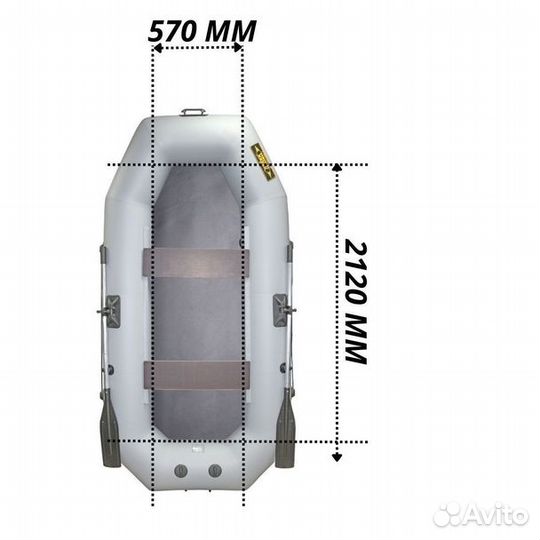 Лодка пвх Муссон S-280 нд надувное дно