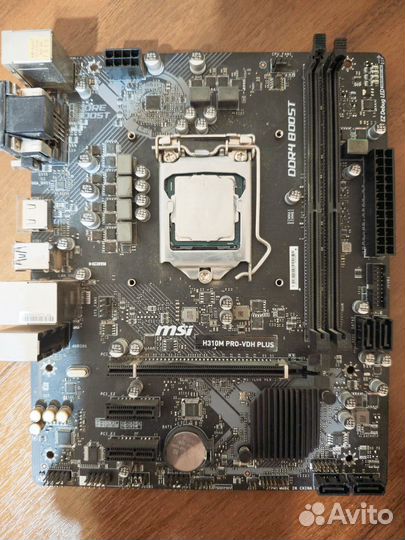 Материнская плата + i3 9100f + оперативка 16 gb