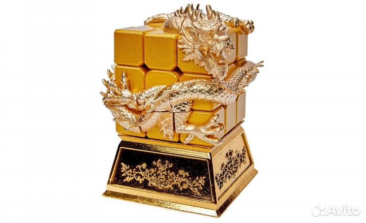 Коллекционный кубик рубика Dragon Metal Cube 3х3