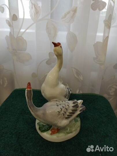 Два гуся. фарфор