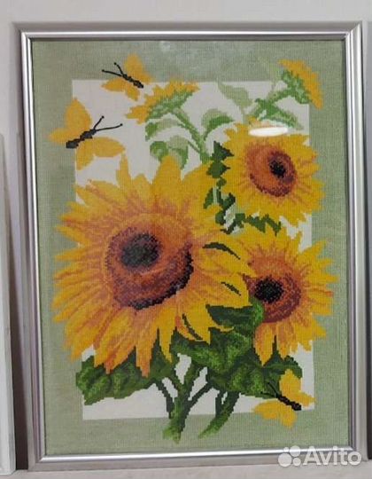 Картина вышивка крестом цветы