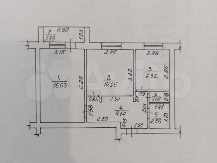 2-к. квартира, 50 м², 2/3 эт.