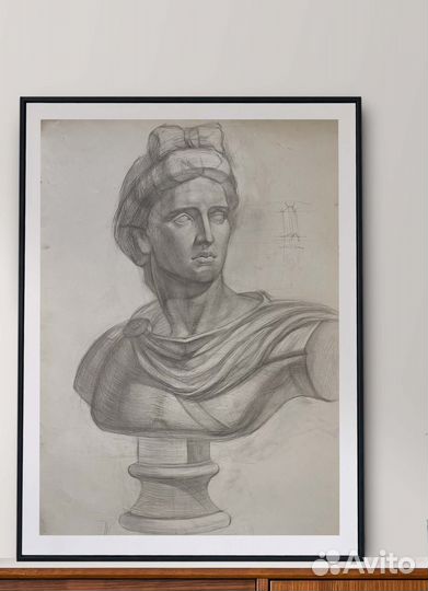 Интерьерная Картина Рисунок Бюст Давида