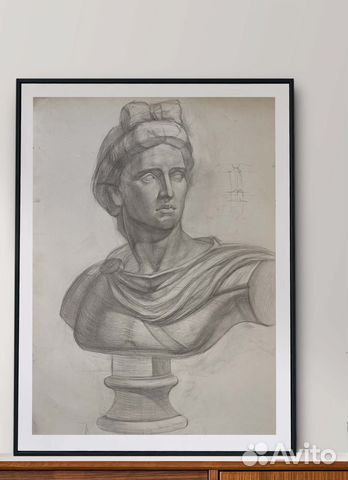 Интерьерная Картина Рисунок Бюст Давида