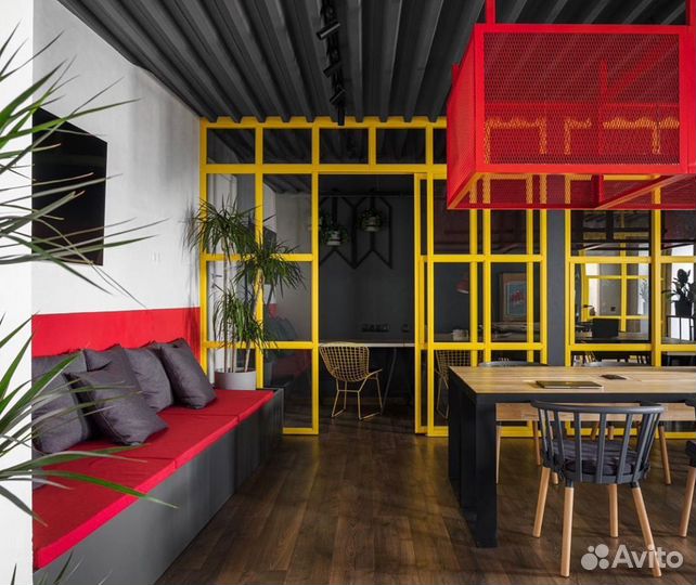 Офисные перегородки из металла и стекла