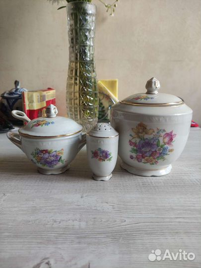 Соусница горчичница фарфор Польша