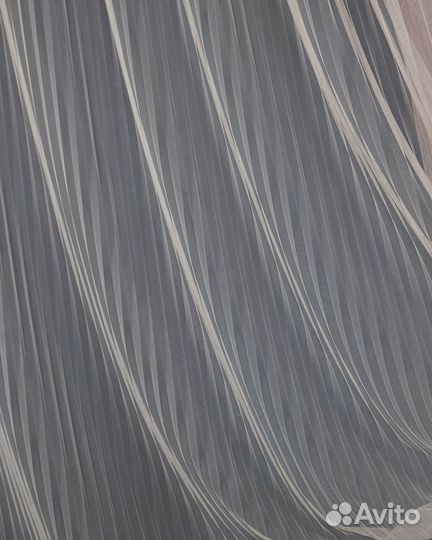 Тюль Плиссе пудра готовый на окна пошив