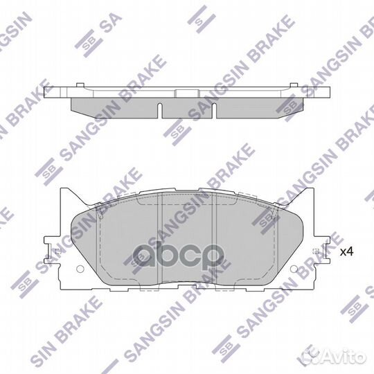 Колодки тормозные передние sangsin brake SP2080