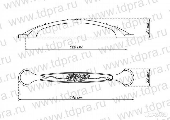 Ручка-скоба 128мм бронза RS-06-ва