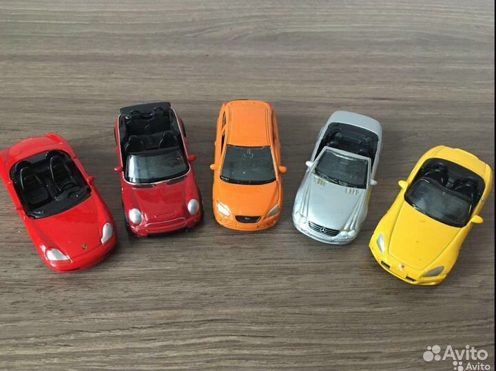 Набор металлических машинок welly 1:64