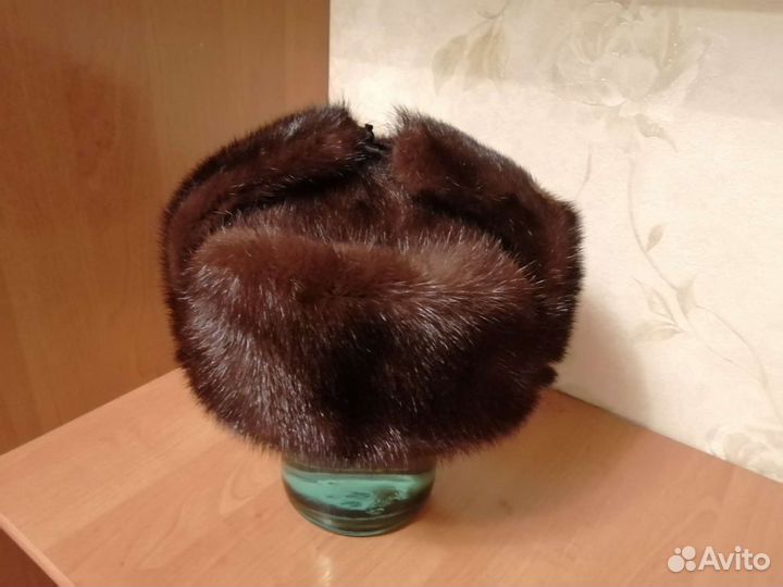 Норковая шапка мужская ушанка