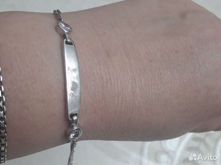 Браслет серебро