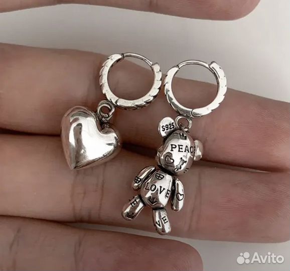 Трендовые серьги серебрение