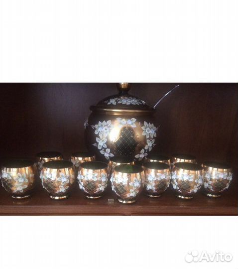 Крюшонница Богема кобальт