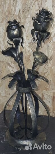 Ваза ритуальная с розами