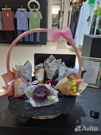 Мини букет из сухоцветов