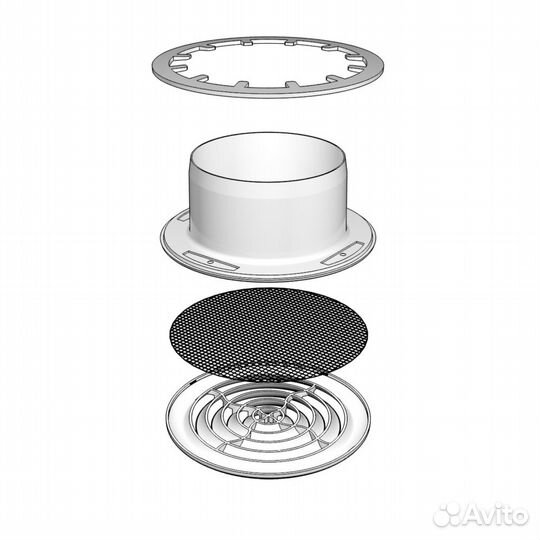 15dkzp Диффузор приточно-вытяжной со стопорным кол