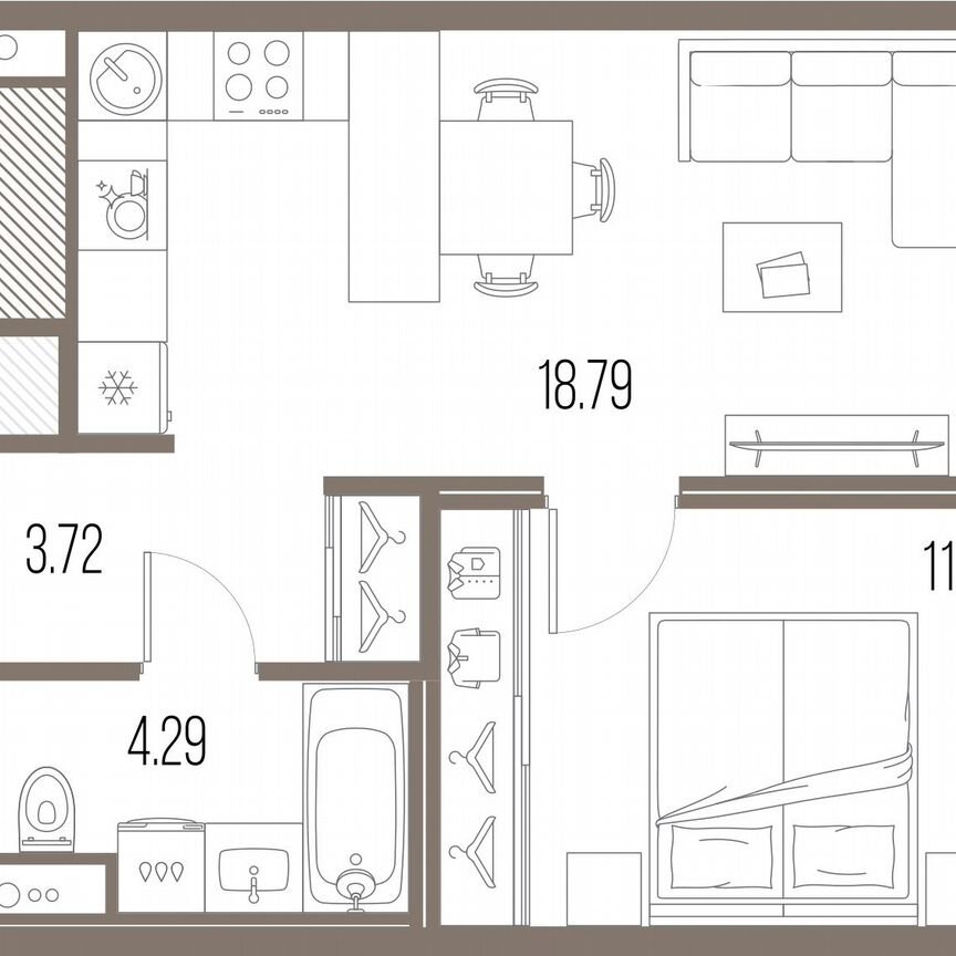 1-к. квартира, 37,8 м², 10/10 эт.