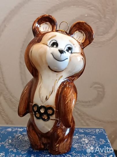 Олимпийский мишка ёлочная игрушка, статуэтка