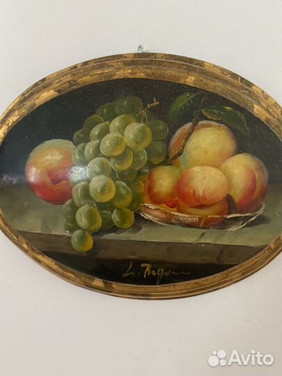 Антикварная картина на дереве. Италия