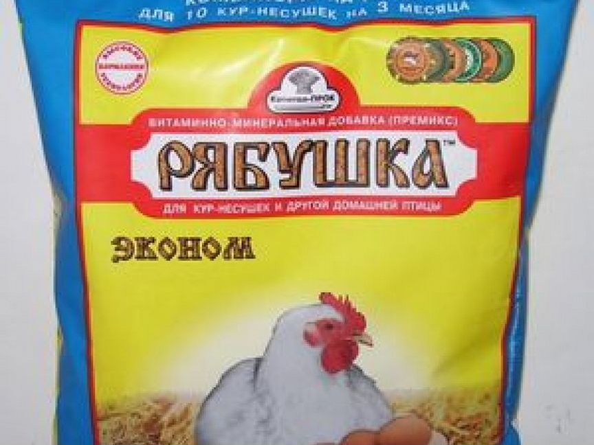 Рябушка Премикс концентрат (Эконом) для кур и дома