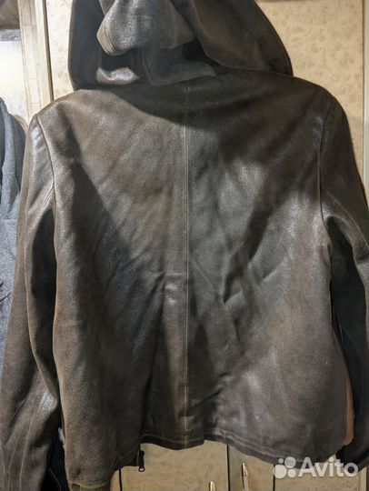Женская кожаная куртка 4xl