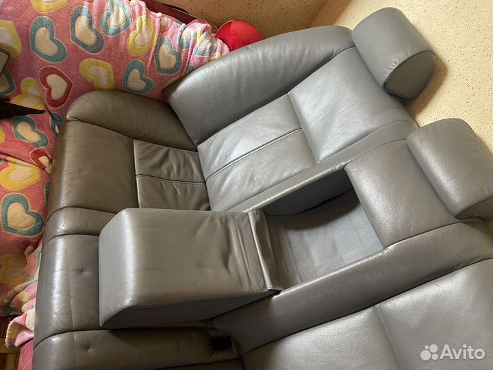 Задний диван бмв Е39 серая кожаBMW e39