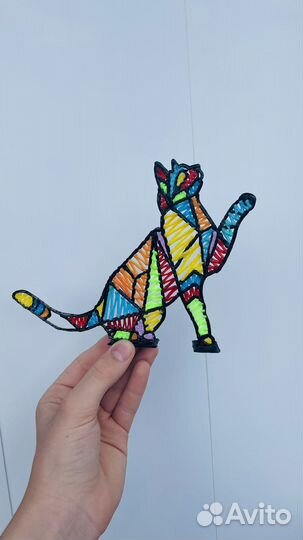 Кошка декоративная, 3Д ручкой. Любой расцветки