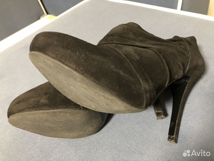 Ботильоны zara натуральная замша