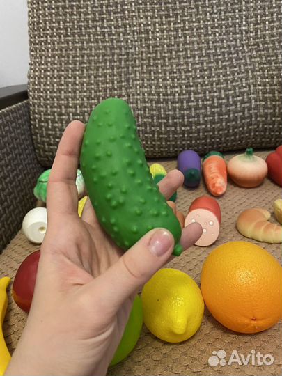 Игрушки развивающие набор овощи и фрукты
