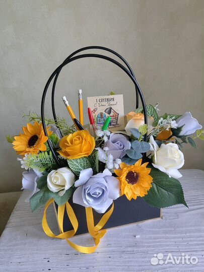 Букет из мыльных роз