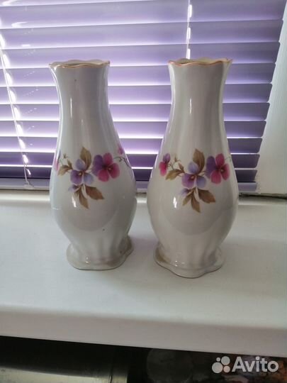Фарфоровые вазы СССР, пара