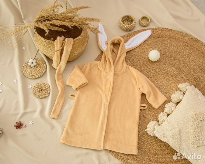 Халат детский Заяц песочный