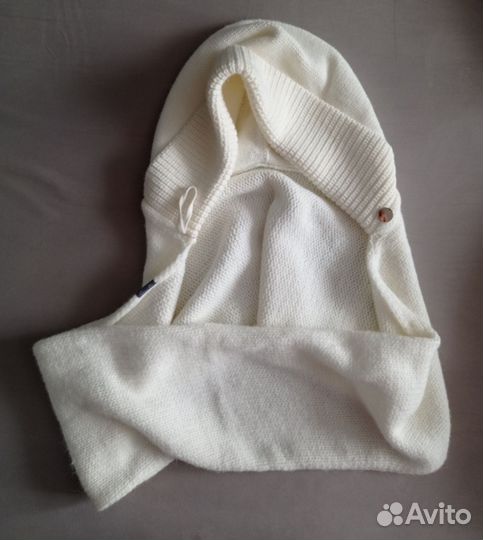 Капор/капор снуд белый/снуд шарф женский