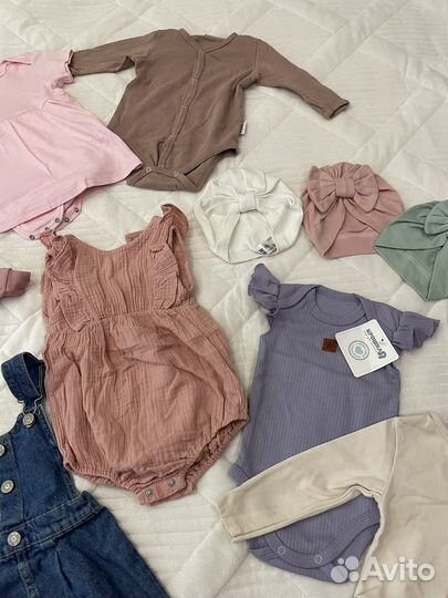 Вещи пакетом zara hm на девочку 74 80