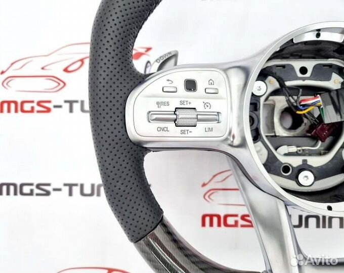 Руль 63 AMG подогрев Mercedes E W213/C238 карбон