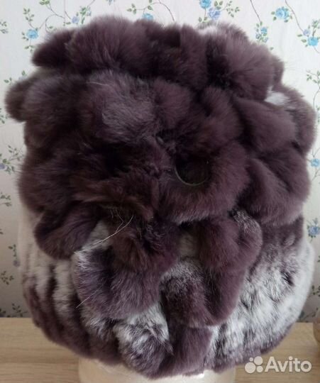 Шапка вязаная 1) норка,2) кролик рекс