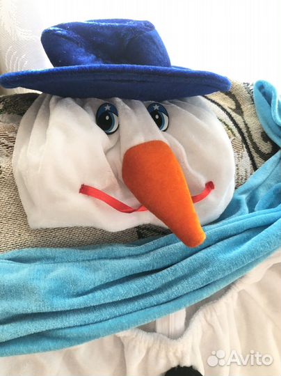 Новогодний костюм снеговика 104-110 см