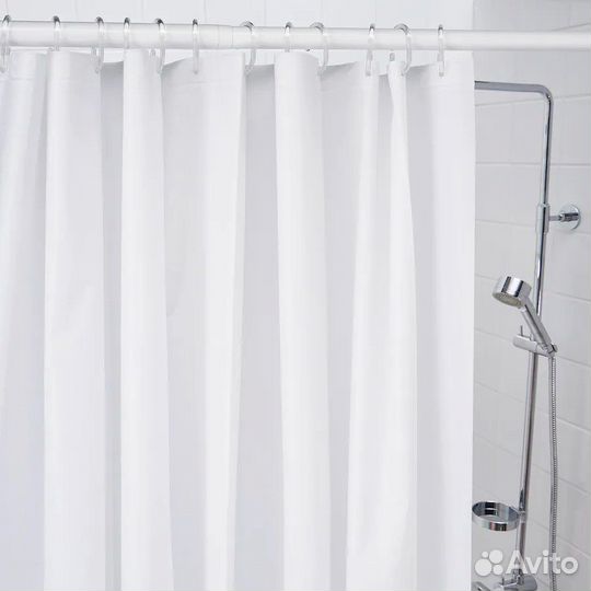 Штора для ванной bjärsen белая IKEA 180 200