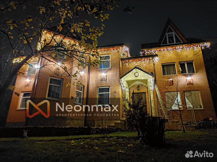 Освещение домов дюралайтом